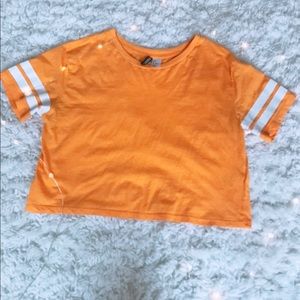 H&M DIVIDED Orange Short Sleeve Crop Top T-Shirt